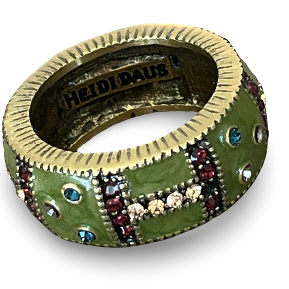 Heidi Daus Enameled Swarovski Crystal Stacking Ring Set Size 8 - Picture 10 of 16